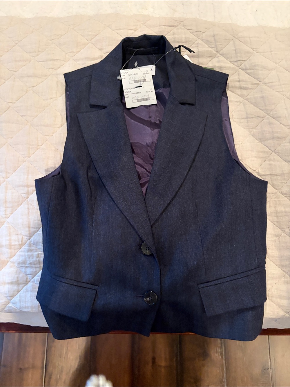 MARELLA Dark Navy Tailored Sleeveless Blazer Vest